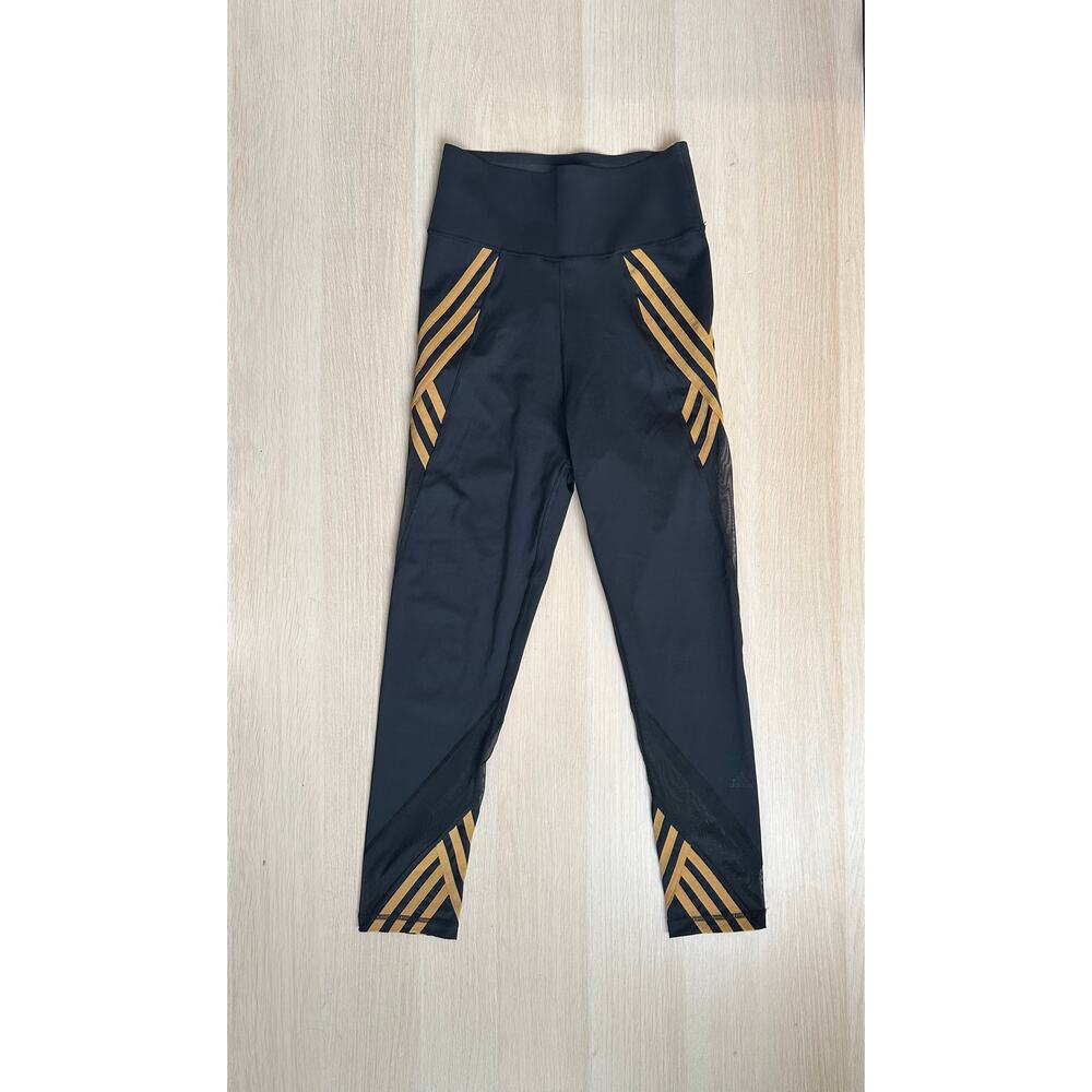 Adidas x Ivy Park Black and Gold Leggings  - Size S - Mint